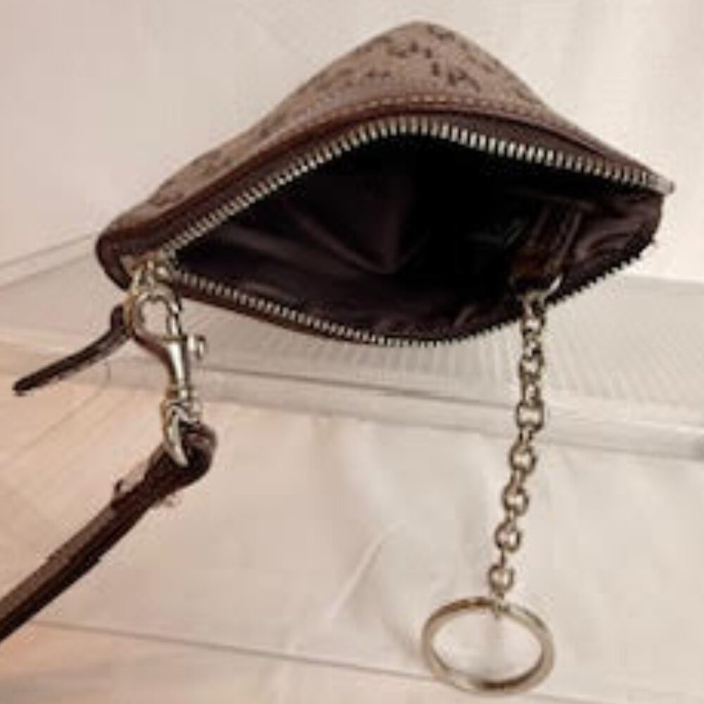 Dooney & Bourke Signature Db Canvas Wristlet Brow… - image 4